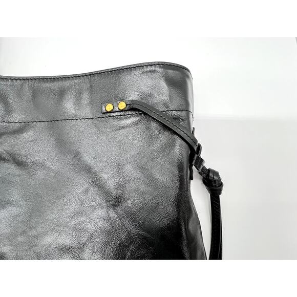 Isabel Marant Wardy Double Handle Leather Tote Bag in Black and Gold - Picture 9 of 16